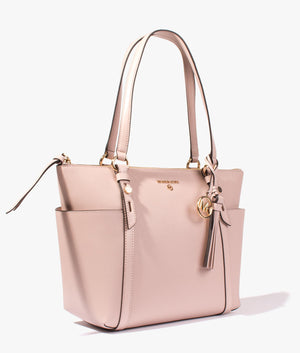 Sullivan medium top zip tote in soft pink