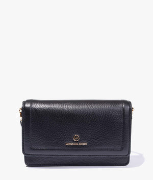 Jet set charm phone crossbody in black