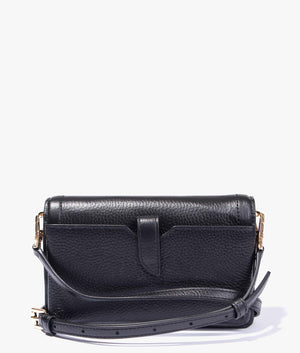 Jet set charm phone crossbody in black