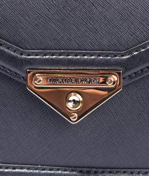 Grace leather crossbody in black