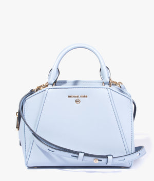 Cleo top handle tote in pale blue