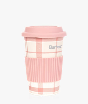 Tartan travel mug in mist