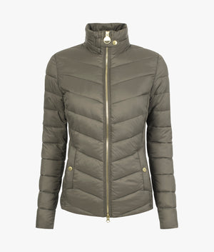 Aubern quilted jacket in harley green