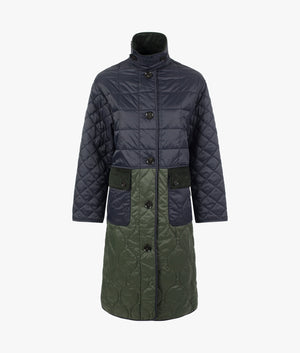 Hilda quilted coat in olive