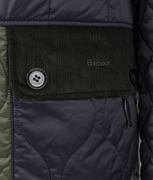 Hilda quilted coat in olive