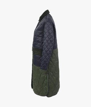 Hilda quilted coat in olive