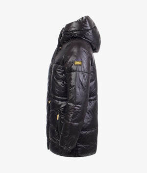 Alta shine quilted jacket in black