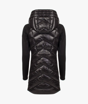 Cobra shine quilted jacket in black
