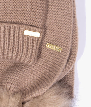 Victory beanie & scarf set in honey