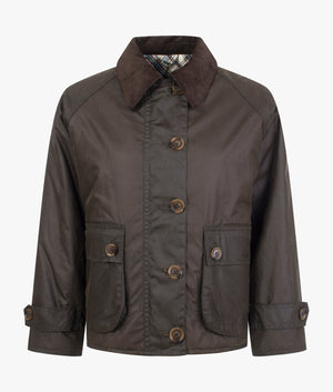Barbour by alexachung patch waxed cotton jacket sale