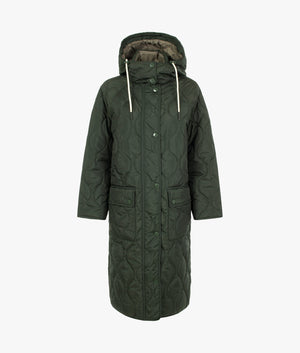 Nevis quilted coat in sage