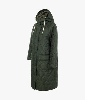 Nevis quilted coat in sage