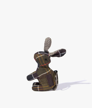 Rabbit keyring in classic tartan