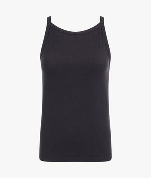 Rory ribbed tank in black