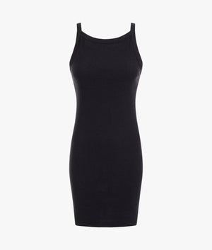 Hatchell ribbed dress in black