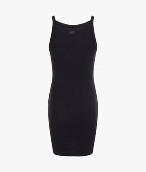 Hatchell ribbed dress in black