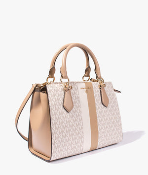 Marilyn MK logo tote in vanilla multi