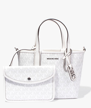 Eliza mini tote in optic white