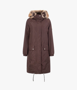 Blanca coat in bitter chocolate