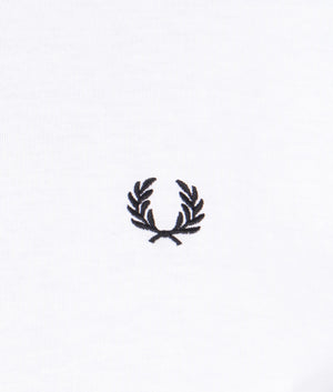 Crew neck tee shirt in white