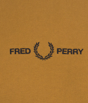 Branded sweatshirt in dark caramel