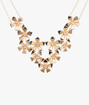 Geo Flower Necklace in Black