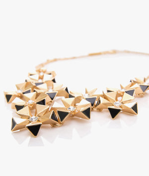 Geo Flower Necklace in Black