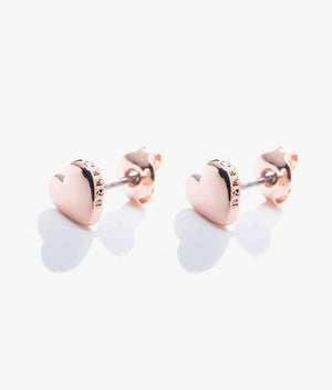 Harly Heart Earrings in Rose.