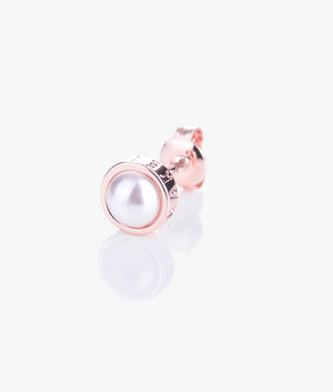 Sinaa Crystal Stud Earrings in Pearl