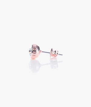 Sinaa Crystal Stud Earrings in rose gold & crystal