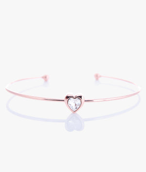 Hasina crystal heart cuff in rose gold