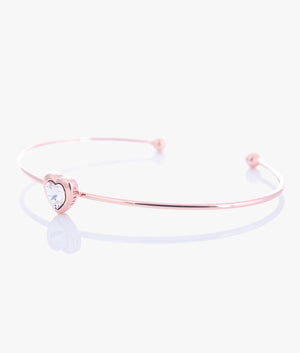 Hasina crystal heart cuff in rose gold