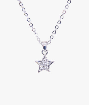 Saigi pave shooting star pendant in silver.
