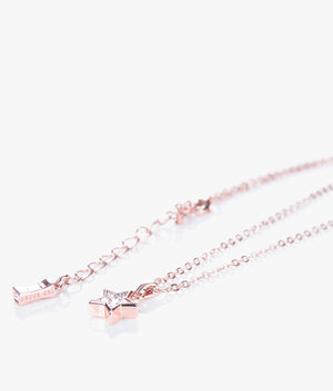 Saigi pave shooting star pendant in rose gold.