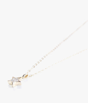 Saigi pave shooting star pendant in pale gold