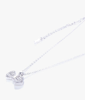 Sanra pave bow pendant in silver