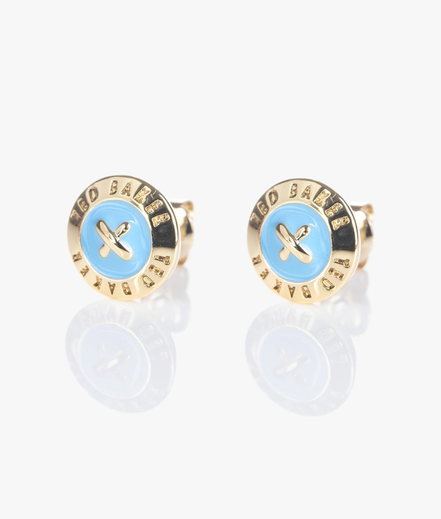 Eisley enamel sales button stud earrings