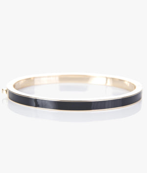 Elemara enamel hinge bracelet in black.