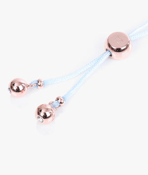 Darsay daisy friendship bracelet in rose gold & blue