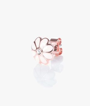 Daraeh daisy stud earrings in rose gold & pink.