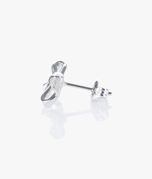 Pollay petite bow stud earrings in silver