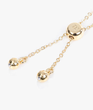 Carsaa petite bow drawstring bracelet in gold