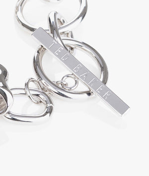 Rossah bow chain bracelet in silver