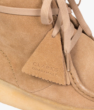 Wallabee cup high in tan suede