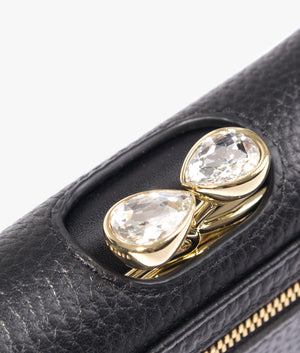 Alyesha teardrop mini bobble purse in black