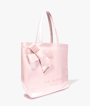 Nicon knot bow large shopper in pink