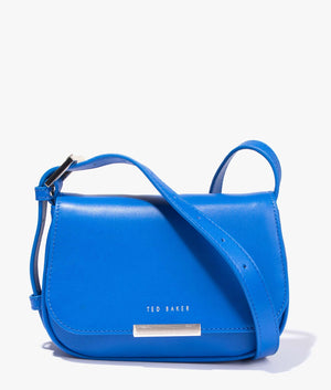 Bagira curved baguette crossbody in blue