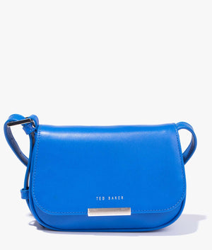 Bagira curved baguette crossbody in blue