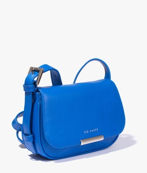 Bagira curved baguette crossbody in blue