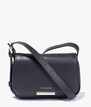 Bagira curved baguette crossbody in black
